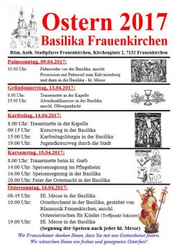 Ostertermine Basilika Frauenkirchen 2017