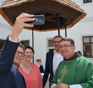Selfie mit Markus Ulram, Martina Kettner und Pater Thomas Lackner